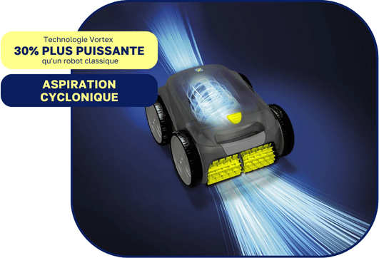 Aspiration cyclonique Vortex du robot piscine zodiac vortex OV3400