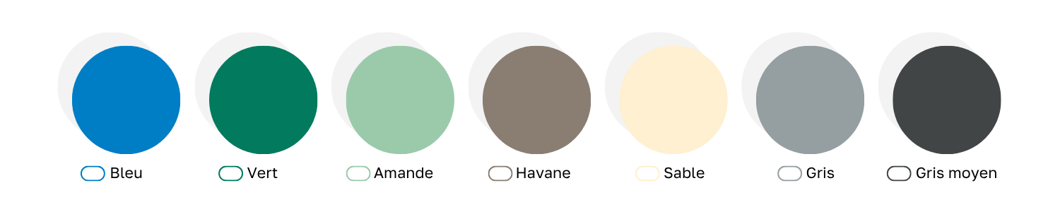 Coloris disponibles pour la couverture Access