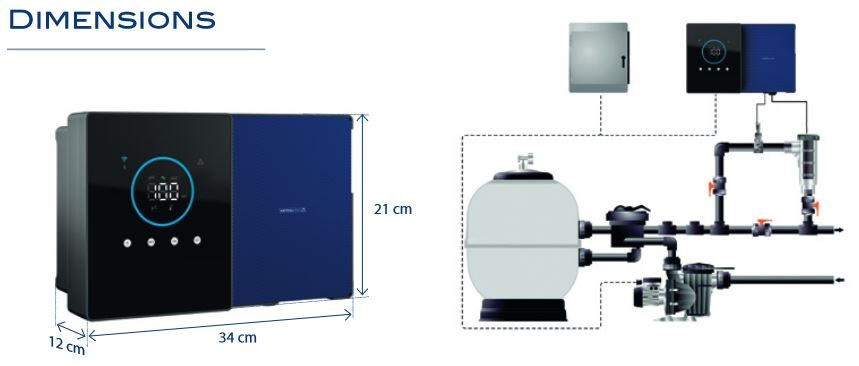 dimensions électrolyseur clear connect