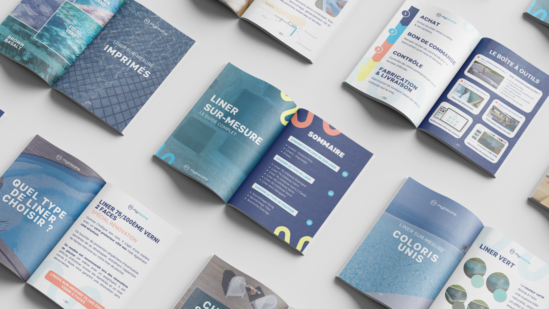 Nuancier de couleurs de liners PVC Armé