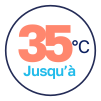 Résistant jusqu'à 35°C