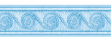 Frise cathage bleu
