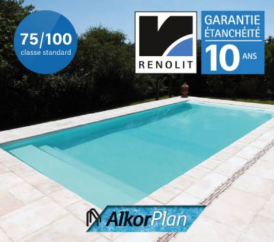 une piscine avec un liner sur-mesure 75/100ème