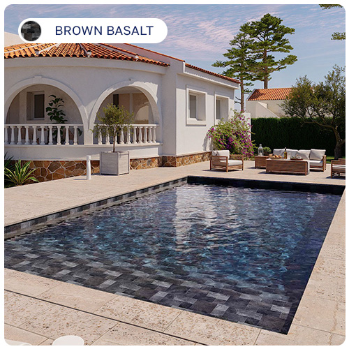 Liner 85/100ème Effet Pierre de Bali Brown Basalt