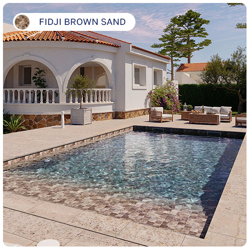 Liner 85/100ème Effet Pierre de Bali Fidji Brown Sand