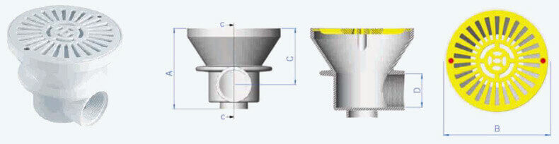 Bonde de fond piscine béton