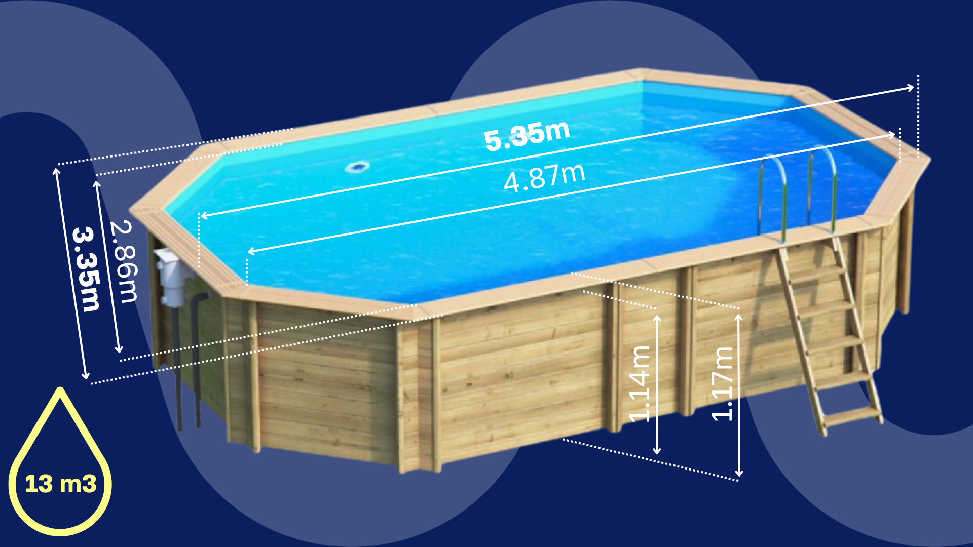dimensions cannelle 2 sunbay piscine bois