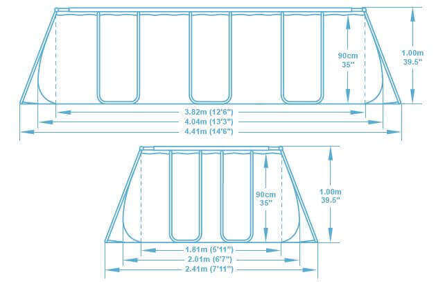 piscine hors-sol Power Steel Frame 404 x 201 x h100 cm