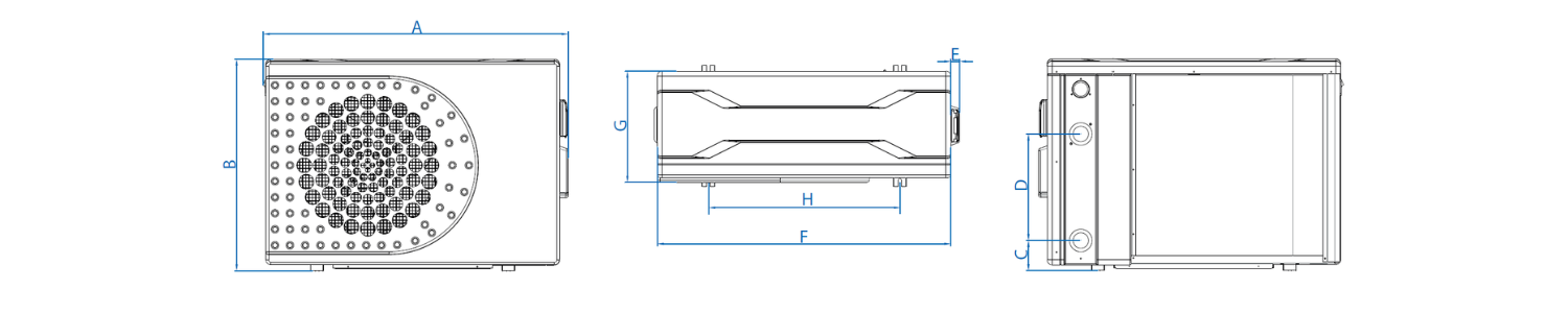 Poolex Jetline Selection dimensions