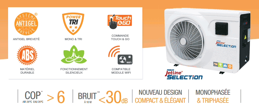 Pompe à chaleur piscine Jetline Selection 125