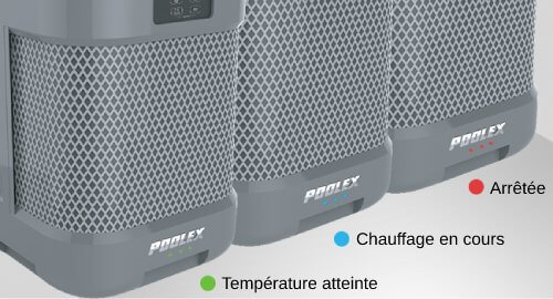 La technologie LED Indicative de la pompe à chaleur Poolex Q-Line
