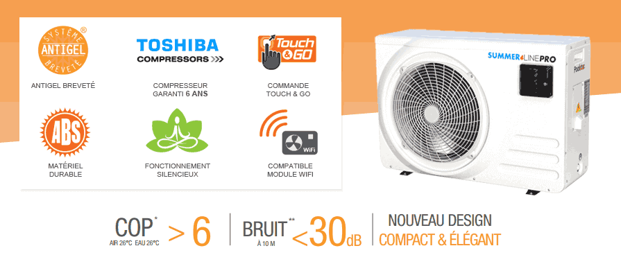 Pompe à chaleur piscine Summerline PRO 130