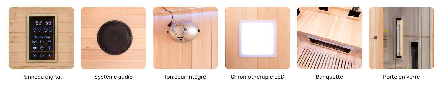 Kit complet avec le sauna 2 places