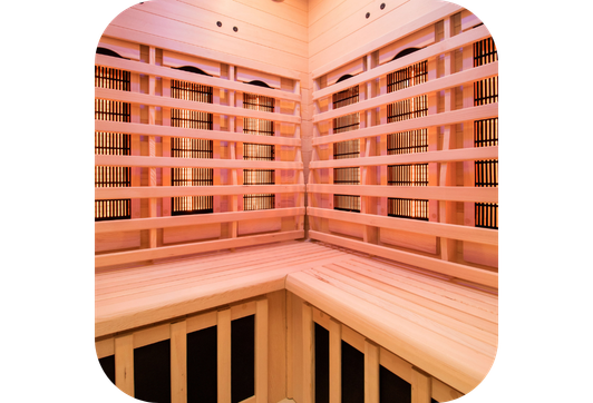 chaleur infrarouge du sauna angulaire 2 à 3 places