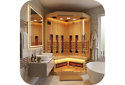sauna infrarouge angulaire 2 places