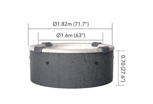 Dimensions du spa rigide