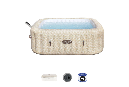contenu du pack avec le spa gonflable rome