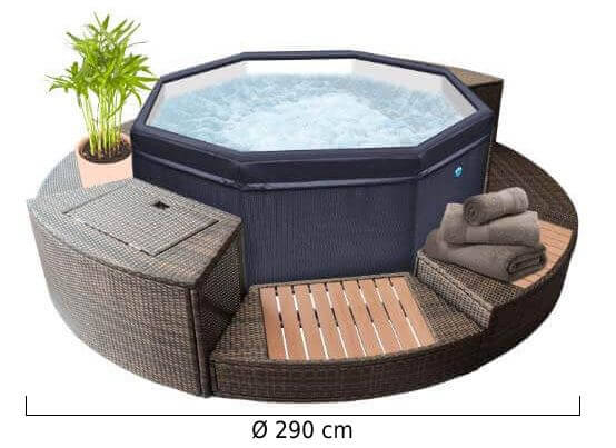 Spa Netspa Octopus avec mobilier