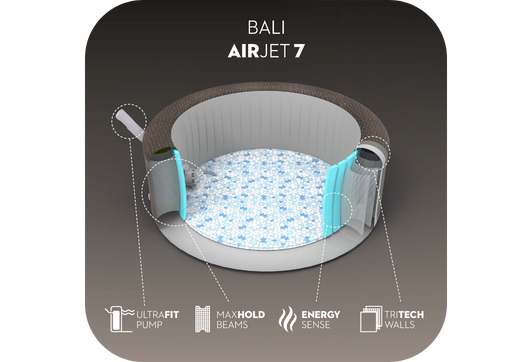 Spa gonflable Bestway Lay-Z-Spa Bali rond 5 à 7 places airjet