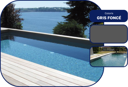 Liner Armé Alkorplan Renolit 2000 Uni Verni - Gris Foncé Anthracite