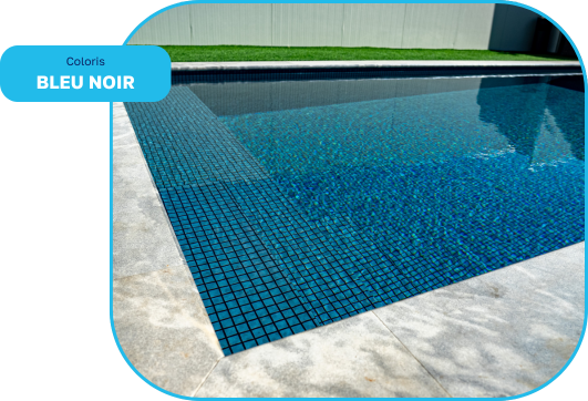 Liner PVC Armé Matrix Haogenplast Bleu Noir - Effet Carrelage