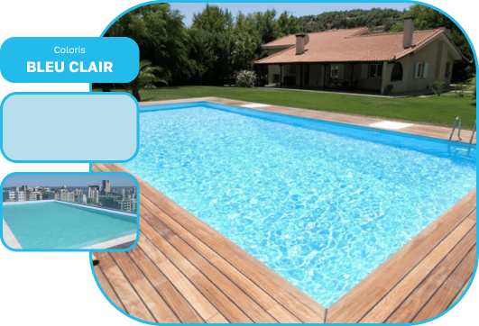 Liner Armé Alkorplan Renolit Standard Uni Non Verni - Bleu Clair