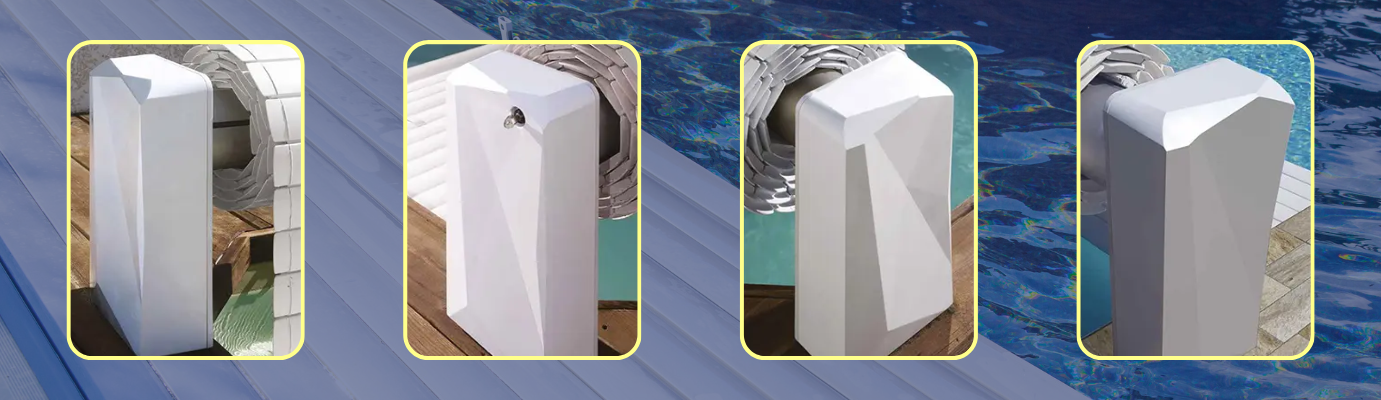 Les pieds de l'axe du volet hors sol ulmo